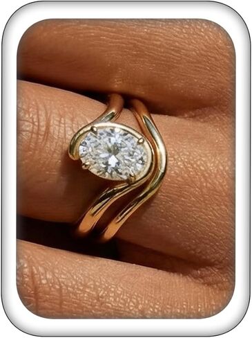 14K Gold Plated Stackable Rings for Women, Non Tarnish Cubic Zirconia Wedding Bands, Dainty Engagement & Promise Rings, Sizes 5-11 in Saudi Arabia