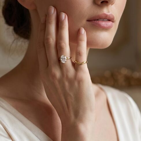 14K Gold Plated Stackable Rings for Women, Non Tarnish Cubic Zirconia Wedding Bands, Dainty Engagement & Promise Rings, Sizes 5-11 in Saudi Arabia