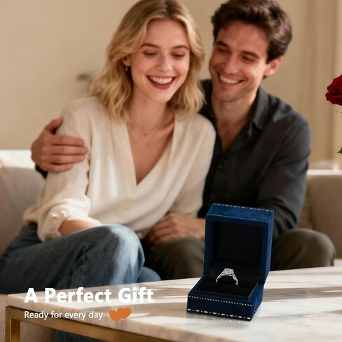 حلقات وعد الخطوبة من AVECON Moissanite لها، 2 قيراط D اللون VVS1 حجر قطع القلب، 925 عقدة من الفضة الاسترليني إنفينيتي عقدة ملتوية هدية وعد الذكرى السنوية للزفاف مع شهادة، مقاس 5-10 in Kuwait