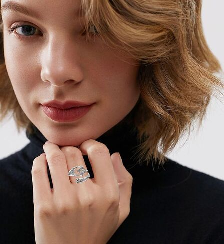 GAUEIOUR Celtic Trinity Ring, Witch Return-Knot Original Celtic Open Adjustable Promise Protection Ring, Fashion Timeless Symbolism Witch Knot Irish Jewelry for Daily Party Wedding in Saudi Arabia