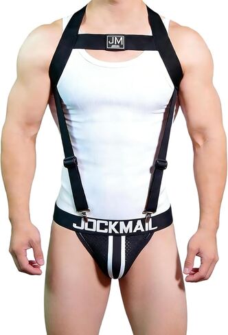 JOCKMAIL Mens Harness with Jockstrap Adjustable Harness Jockstrap Underwear for Clubwear & Gym in Kuwait