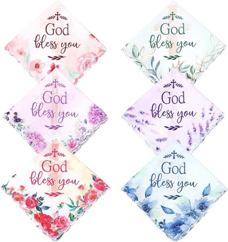 HunnmingRe Christian Handkerchief for Women Inspirational Gifts Bulk Inspirational Religious Bible Verse Handkerchief in Kuwait