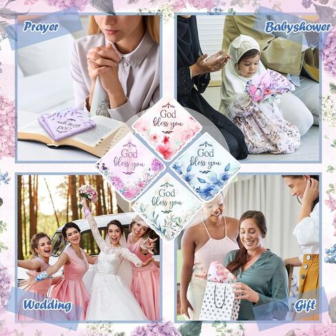 HunnmingRe Christian Handkerchief for Women Inspirational Gifts Bulk Inspirational Religious Bible Verse Handkerchief in Kuwait