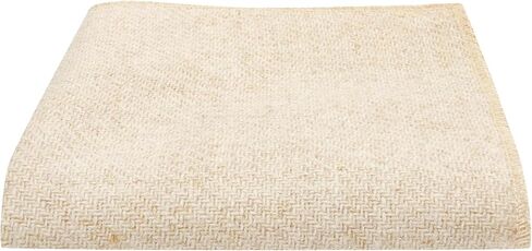 King & Priory Oatmeal Woven Wool Pocket Square, Handkerchief in Kuwait