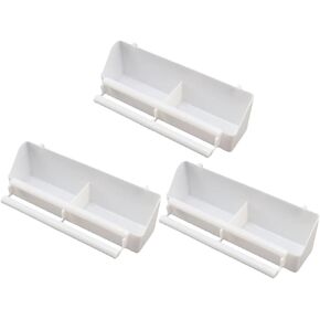 3pcs Cage Fruit Design Holder Girds Parakeet Food Dispenser Trough Double Birdcage Hanging Bird Feeder for Small African Buckle Gray Macaw Cup Parrot White Bowl Canary Water