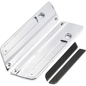 Amazicha Black Saddlebag Latch Covers with Reflectors Hard Saddle Bag Compatible for Harley Touring Street Glide Electra Glide Road Glide Road King 1993-2013