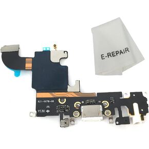 Charging Port Headphone Jack Flex Cable Replacement for Iphone 6s (4.7'') (White)