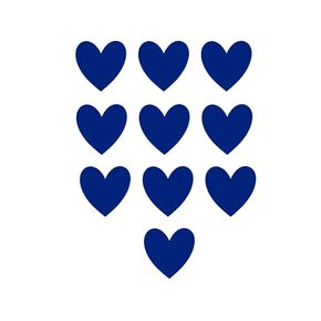 10 Iron on Hearts, Bulk Small Heart Vinyl Patch, DIY Crafts, Love Symbol Shape, 1x1 inch, Pick color, Iron-on Most Things in 5 min (Black)