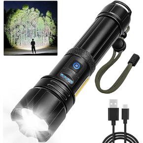 مصابيح يدوية قابلة لإعادة الشحن، ضوء فلاش عالي اللومن، 900,000 لومن مصباح يدوي LED فائق السطوع، مصابيح USB عالية الطاقة، مصباح يدوي محمول مقاوم للماء للتخييم المنزلي in Kuwait