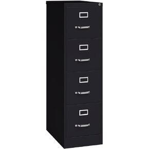 Lorell 4-Drawer Vertical File with Lock, 15 by 25 by 52-Inch, Black in Saudi Arabia