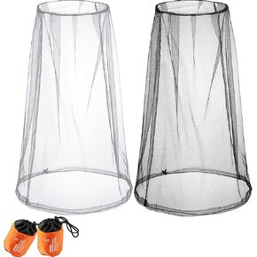 2 Pack Mosquito Head Net Face Mesh Net Mesh Head Protecting Net for Outdoor Hiking Camping Climbing Walking Mosquito Fly Bugs