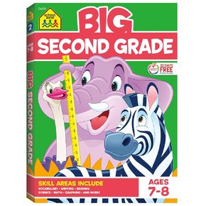 School Zone - Big Second Grade Workbook - 320 Pages, Ages 7 to 8, 2nd Grade, Word Problems, Reading Comprehension, Phonics, Math, Science, and More (School Zone Big Workbook Series)