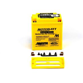MotoBatt MB10U (12V 14.5 Amp) 175CCA Factory Activated QuadFlex AGM Battery, Large