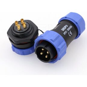 Eonvic Weipu SP21 3 Pin Panel Mount Aviation Plug Socket Waterproof IP68 Connector Cable Industrial Circular Solar Electrical Connector