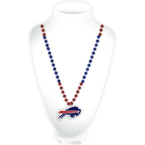 Rico Industries NFL Buffalo Bills - Blue Team Logo Mardi Gras Style Beads , 3 x 24-inches