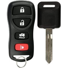 KeylessOption Keyless Entry Remote Fob Uncut Blank Car Ignition Key for Nissan Infiniti KBRASTU15 (Pack of 2)