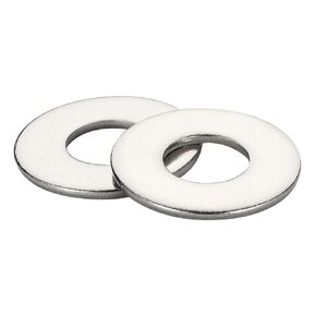 #8 x 4/9" OD Stainless Flat Washers, 4/9" Outside Diameter, 1/25" Thick, Black 18-8 (304) Stainless Steel, 100 Pack