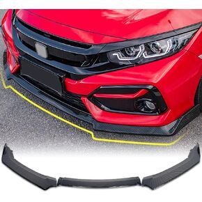 جناح أمامي ARCHAIC لسيارة Honda Civic 2016-2022، جناح ذقن ممتص الصدمات لسيارة Civic Hatchback/Sedan/Coupe/Type R FK7 FK8 Si، مقسم أمامي (طباعة ألياف الكربون)