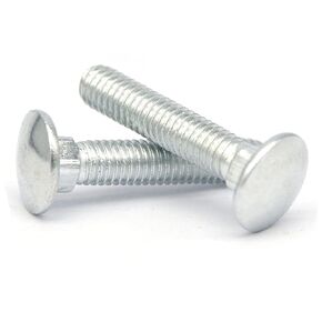 50 Pcs Carriage Bolts, Coach Bolts,Neck Carriage Bolt, Round Head, Square Neck, Zinc Plated （M5-0.8x25mm）