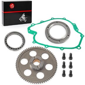 Starter Clutch Kit One Way Gear Bearing Cover Gasket For Yamaha Grizzly 660 Rhino 660 YXR660 2003 2004 2005 2006 2007 2008