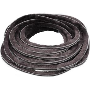 Brush Seal Weather Stripping, 1/4" x 5/16" x 20ft Card Slot Door Brush Strip for PVC Sliding Sash Door Window and Wardrobe Seal - Non-Adhesive Backing