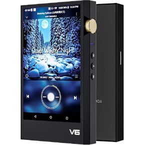 مشغل موسيقى صوتي رقمي عالي الدقة V6، مشغل HiFi DAP، مشغل صوت محمول عالي الدقة، DSD MQA، Dual ak4493SEQ، بلوتوث ثنائي الاتجاه، بطارية 4500 مللي أمبير، 4.4 مم/3.5 مم (عجلة الصوت الذهبية) in Kuwait