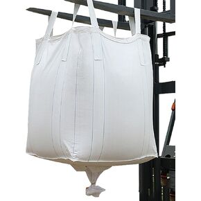 10Pcs ewori Duffle Top Spout Bottom FBIC Jumbo Bulk Bag One Ton Bag 35.4"L x 35.4"W x 43.3"H 2650lbs SWL Safty Factor 3:1 Heavy Duty Construction Super Sandbags Woven Polypropylene Bags