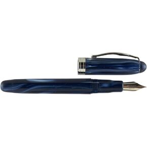 Luxury Brands Noodler's Ahab Flex Nib Fountain Pen Lapis Medieval, Blue and Black, Fine Nib (15027)