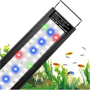 DaToo Aquarium LED Light Full Spectrum Fish Tank Lights White Blue Red Green Multi-Color LEDs Extendable Aquarium Light for 12 Inch to 18 Inch Fish Tanks