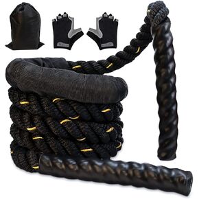 10FT Heavy Weighted Jump Ropes,Heavy Durable Jump Rope Adult Fitness Weighted Ropes Men and Women Whole Body Muscle Exercise to Improve Strength Endurance Training Sports Jumping Rope