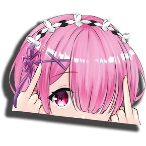 5.1 Inch Anime Akame Car Decals Peeking Creative Vinyl Stickers for Bumper Window Laptop Motorcycle Luggage Waterproof