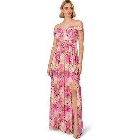Adrianna Papell Women's Printed Off-Sholder Dress