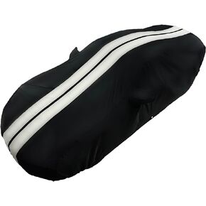 غطاء سيارة بورش 911 داخلي/خارجي 2012-2024 - Ultraguard Plus 300 دينيير حماية من الأشعة فوق البنفسجية مقاومة للماء لبورش 911 كاريرا/تارجا/4S/GTS/Turbo/Turbo S (أسود مع خطوط حمراء)