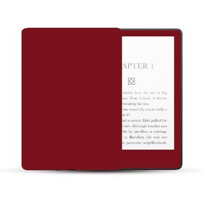 MightySkins Skin Compatible with Amazon Kindle Paperwhite 5 6.8-inch 11th Gen (2021) Full Wrap - Solid Burgundy | Protective, and Unique Vinyl Decal wrap Cover | Easy to Apply | Made in The USA