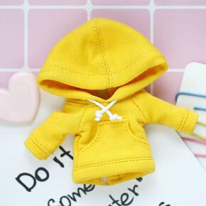 Doll Clothes Sports Hoodie for Ob11, GSC, YMY, BODY9, Molly, 1/12 BJD Doll Toys Accessories (Black)