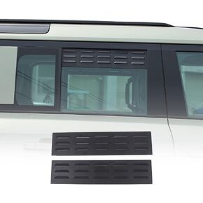 JONKOKO Alumium Alloy Window Vents Screens Cover (2nd Row Doors) for Land Rover Defender 110 130 2004-2023 Car Rear Side Window Louvers Exterior Accessories (for Defender 2020-2023)