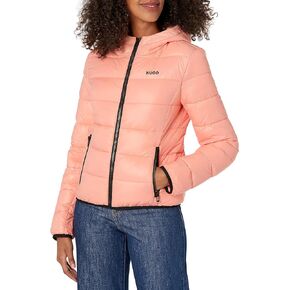 HUGO Women's Lightweight Hooded Puffer Jacket
