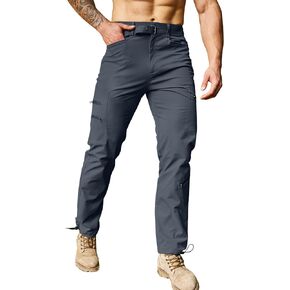 LBL Mens Hiking Cargo Pants Lightweight Quick Dry Work Pants with Zipper Pockets