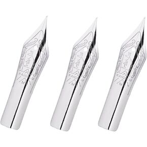 3 PCS Kaigelu Fountain Pen Nibs Spare EF/F/M Size, 6 Size