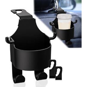 ONISMEZ Multifunctional Hook for Car Seat Back - Water Cup Hook on Seat Back, Back Seat Cup Holders for Your Car-3 in 1 Multifunction Car Seat Headrest Cup & Phone Holder with Hook (1pack)