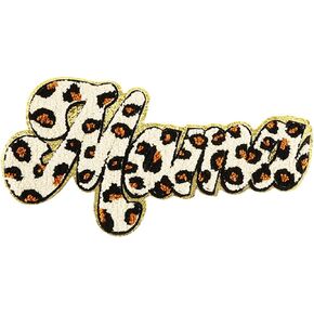 Iron on Patches Sew On Alphabet Patch Letter Number Patches for Clothing Accessory Decor Supplies Baseball Prints M A M A 2.8 Inch, Pack of 4