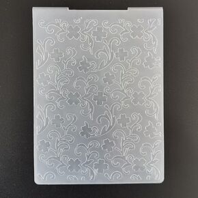 Linda Craft Cross Leaves Clover Background Plastic Embossing Folders for Card Making Scrapbooking and Other Paper Crafts