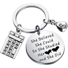 BEKECH CPA Gift She Believed She Could So She Studied Her Ass Off Accounting Jewelry Accountant Gift