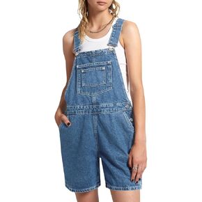 PLNOTME المرأة عارضة الدنيم وزرة الصيف قابل للتعديل حزام خمر مريلة Shortalls قصيرة رومبير مع جيوب in Kuwait