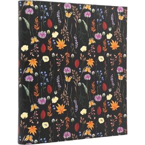Pukka Pad, Bloom A4 Preloaded 3-Ring Binder – Includes Personal Details and Planner Pages – Comes Preloaded with 5-Part Dividers – Standard 3-Ring Mechanism - Black