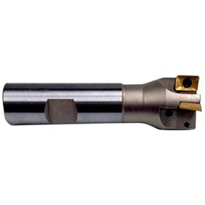 HHIP 5822-1700 Square Shoulder Coolant-Thru Indexable End Mill, 1-1/4" Cutter Diameter, 3/4" Shank, 4 Flute, 0.74" Flute Length, 3.75" OAL, 1-1/4" Cutter Diameter