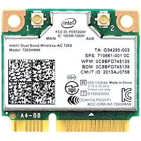 لـ Hp 710661-001 756753-001 784639-005 Intel Dual Band Wireless-ac 7260 7260hmw نصف Mini Pcie Pci-express Wlan Wifi بطاقة وحدة 802.11 Ac 867mbps بلوتوث Bt، الموديل: 7260، متجر إلكتروني in Kuwait