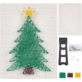 FREEBLOSS DIY String Art Kit Christmas Tree String Art Painting Nail String Art Kit, String Art Crafts Kit for Adults Kids Christmas Handmade Gift Holiday Ornament