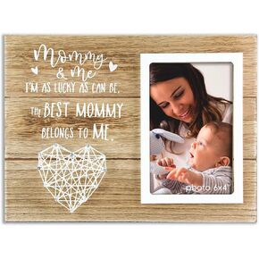 Mommy and Me Picture Frame - New Mom and First Time Mom Mother's Day Gifts for Women - 4x6 Photo