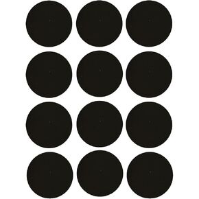 12 Count Sheet - 1" Round Adhesive Match Striker Paper Stickers | 1 inch Circle Replacement Stryker Stricker for Safety Matches | Peel & Stick Flint Lighter Dot Pad (12 Pack)